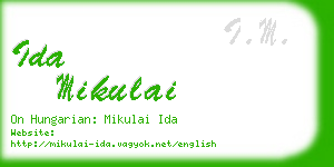 ida mikulai business card